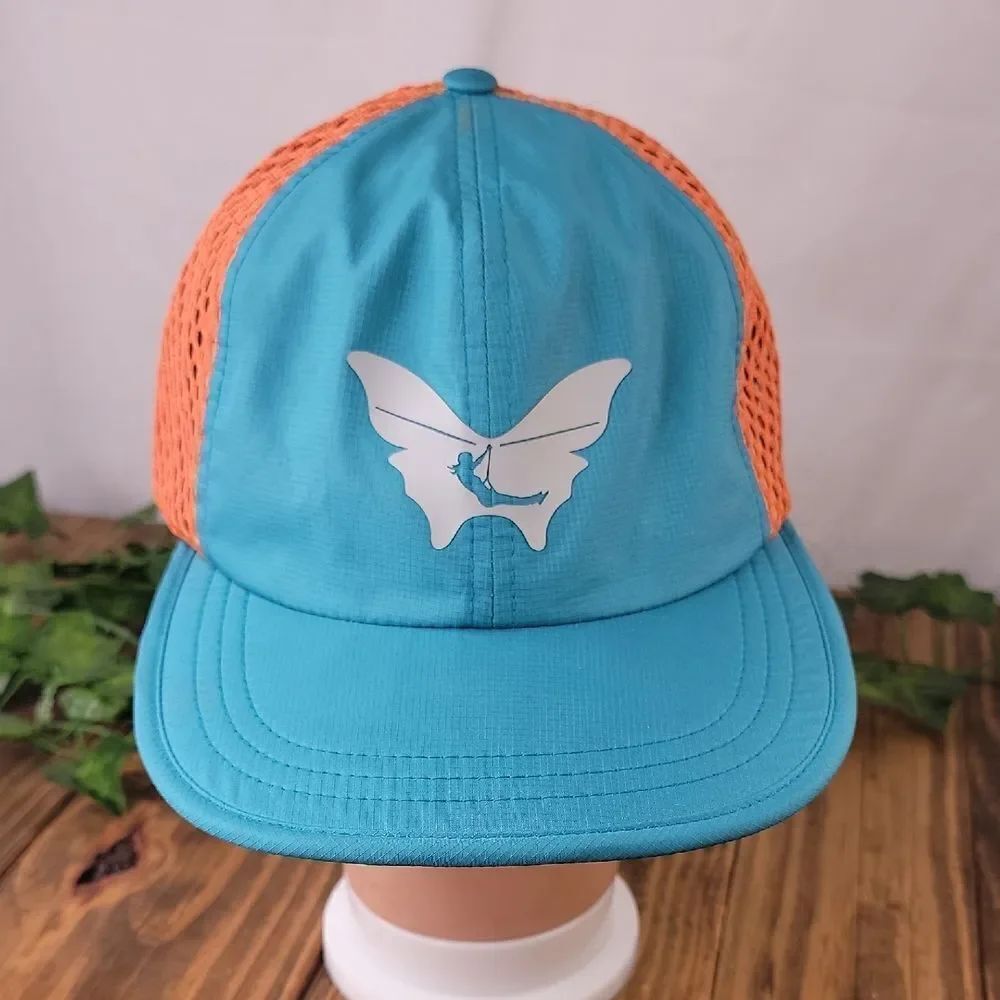 Richardson Outdoors. Blue and LargeOrange MeshโTrucker Hat. EUC. OSFA